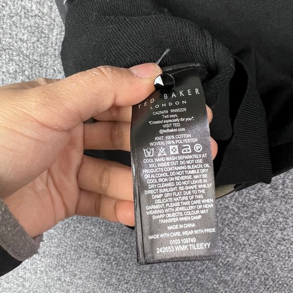 New Ted Baker Tileeyy Short-Sleeve Highland Woven Sweater Floral Jumper Size 1 - Picture 9 of 9